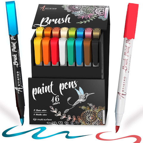 Acrylic Paint Pens with Brush Tip