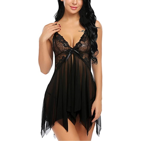 Sexy Black Nightgown