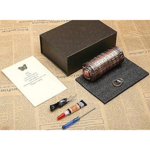 Cryptex Puzzle With Hidden Gift Compartment