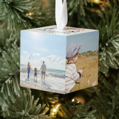 Custom 6 Photo Christmas Ornament