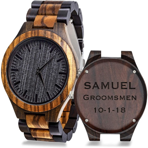 Custom Engraved Wooden Watch