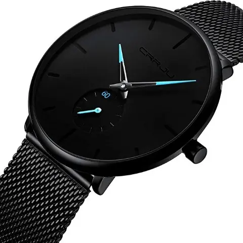 hidden gift Black Ultra Thin Men's Watch