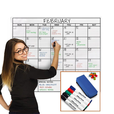 Jumbo Dry Erase Calendar