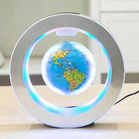 Levitating World Map Globe