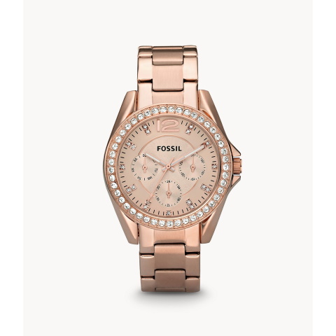 Women's Crystal-Accented Multifunction Quartz Watch