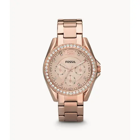 hidden gift Women's Crystal-Accented Multifunction Quartz Watch
