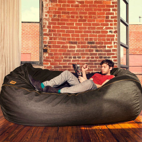 Giant Denim Bean Bag Sofa