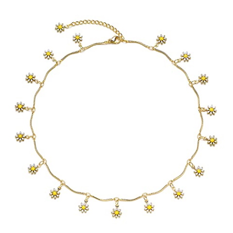 Gold Plated Daisy Necklace