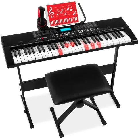 hidden gift Electronic Keyboard Piano Set - Includes Headphones, Bench & Lessons