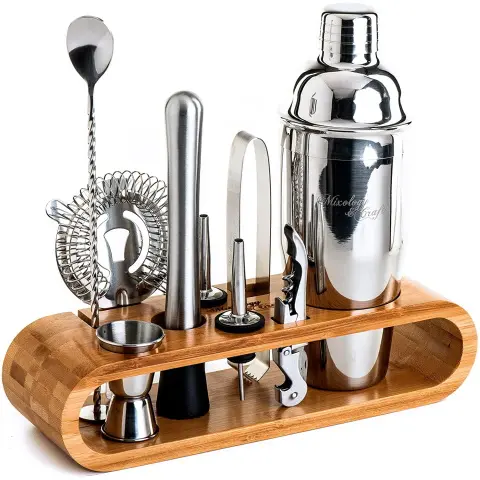 hidden gift Mixology Bartender Kit: 10-Piece Bar Tool Set