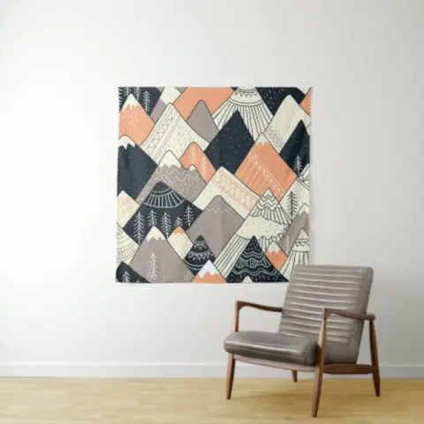hidden gift Scandinavian Mountains Tapestry