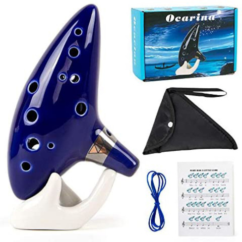 Ocarina With Stand & Sheet Music