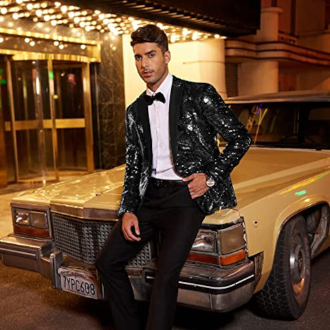 Men's Sequin Suit Jacket