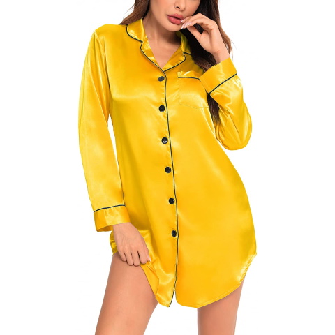 Sexy Yellow Night Shirt