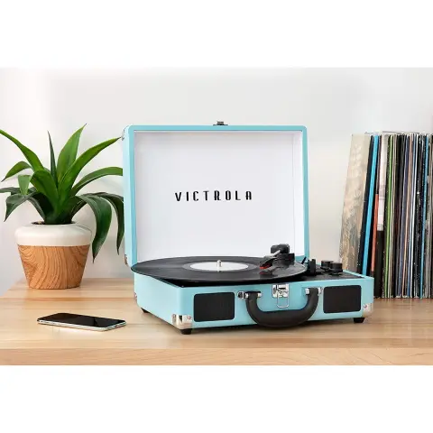 hidden gift Suitcase Record Player