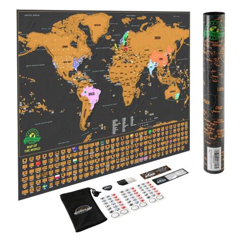 World Travel Scratch-Off Map