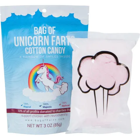 hidden gift Bag of Unicorn Farts Novelty Candy