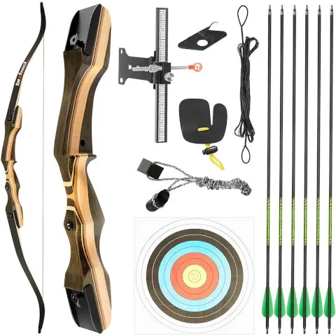 hidden gift Wooden Recurve Bow & Arrow Set