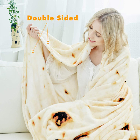 Giant Flour Tortilla Throw Blanket