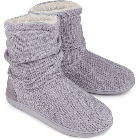 Chenille Knit Bootie Slippers