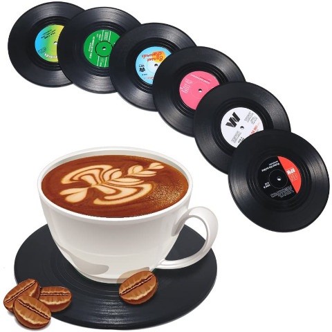 Mini-Vinyl Record Coasters