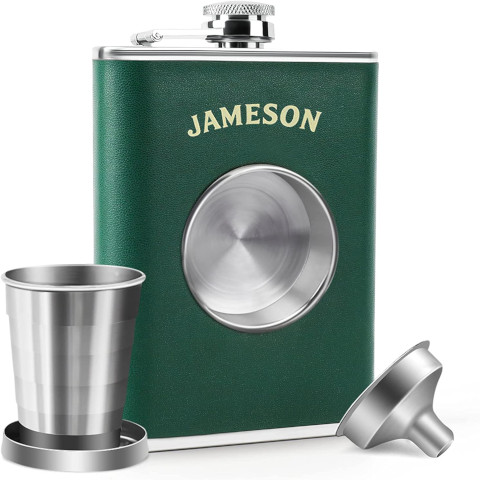 Flask With Collapsible Shot Glass
