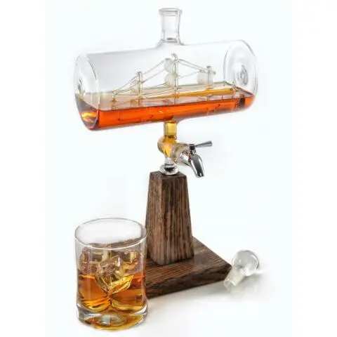 hidden gift Ship in a Bottle: Alcohol Dispenser